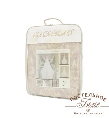 Дельфина (розовая) Шторы 260х300 (2шт)