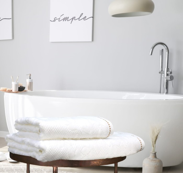 Полотенце велюровое Arya Elise 50x90 Белый