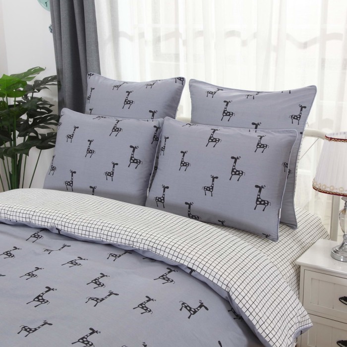 Сафари (беж) Комплект постельного белья сатин Евро 4н