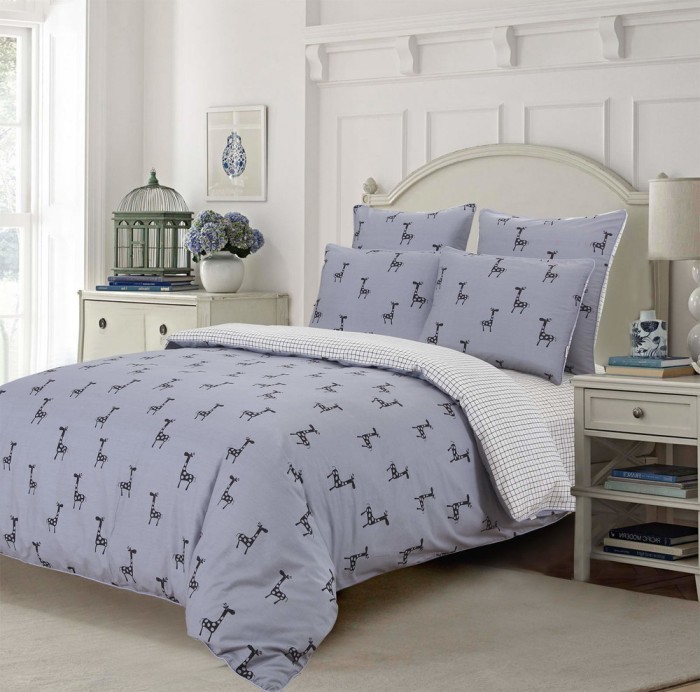 Сафари (беж) Комплект постельного белья сатин Евро 4н