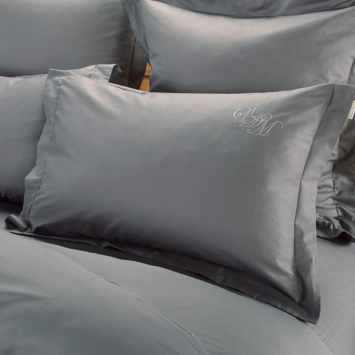 Джонатан (темно серый) Комплект постельного белья сатин Евро 4н