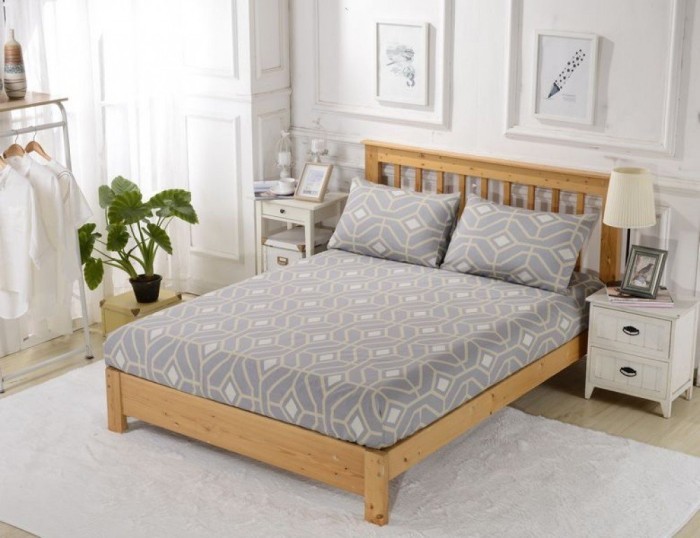 Простынь на резинки сатин печатный PCT-R-281 90x200