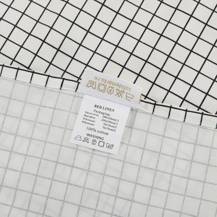 Тиберио (беж) Комплект постельного белья сатин Евро 4н