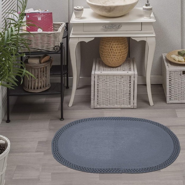 GEORGINA (темн.фиол)  Коврик для ванной кружевной 50х70см