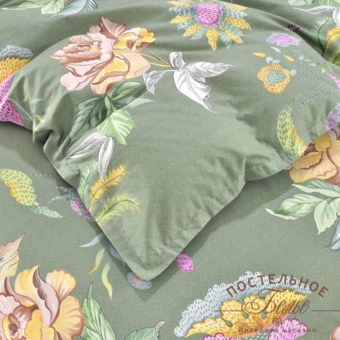 Клотильда Комплект постельного белья сатин Евро 4н