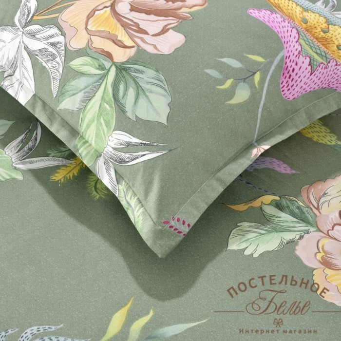 Клотильда Комплект постельного белья сатин Евро 4н