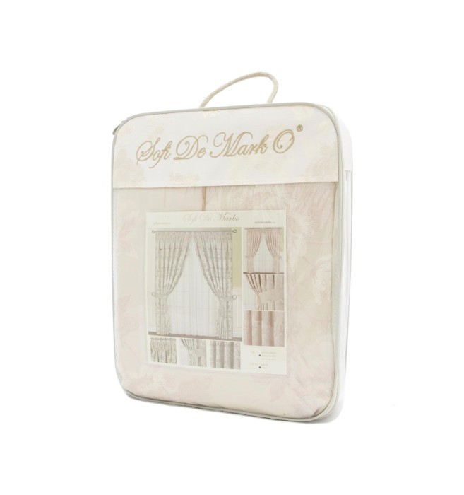 Кастория (роз) Шторы 260х300 (2шт)