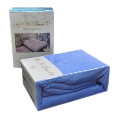 Простынь Махровая (Св-Голубой) 160-180х200