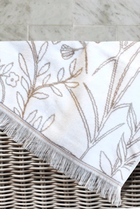 Полотенце велюровое Arya Amelia 50x90 Бежевый