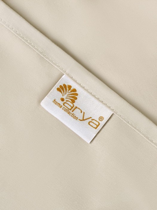 Постельное белье Arya Vip из Oднотонного Сатина Семейное 160x220 Кремовый