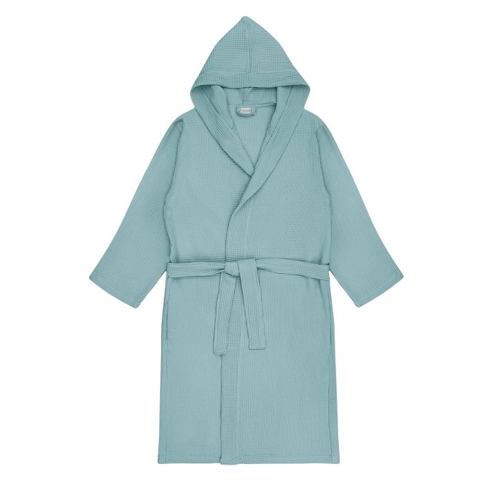 Naomi (ментол) XL (р.58-60) Халат вафельный с капюшоном