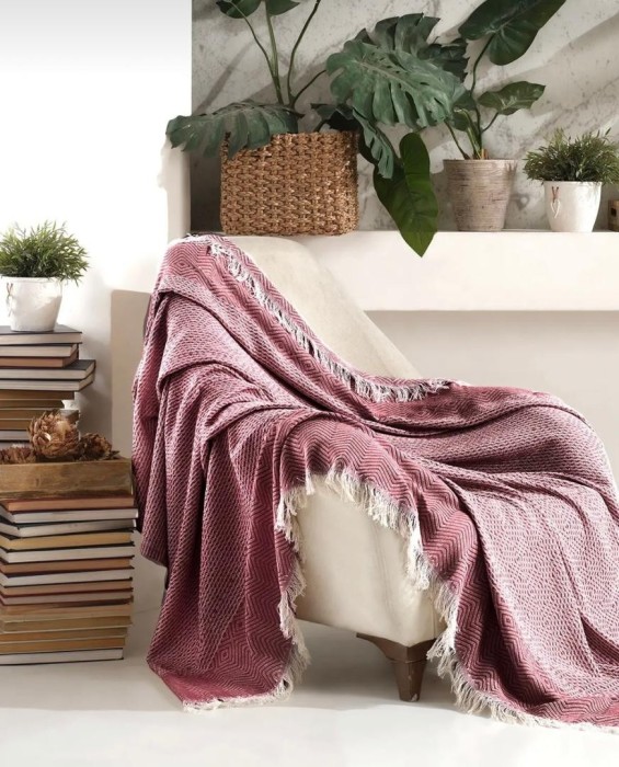 Покрывало LINA цвет бордовый (BORDO) 170x200