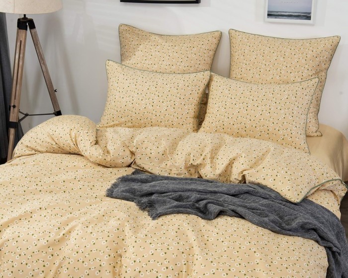 Августина (крем) Комплект постельного белья Сатин 2х