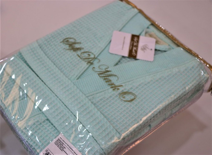 NEVA  XL (ментол) Халат вафельный кимоно