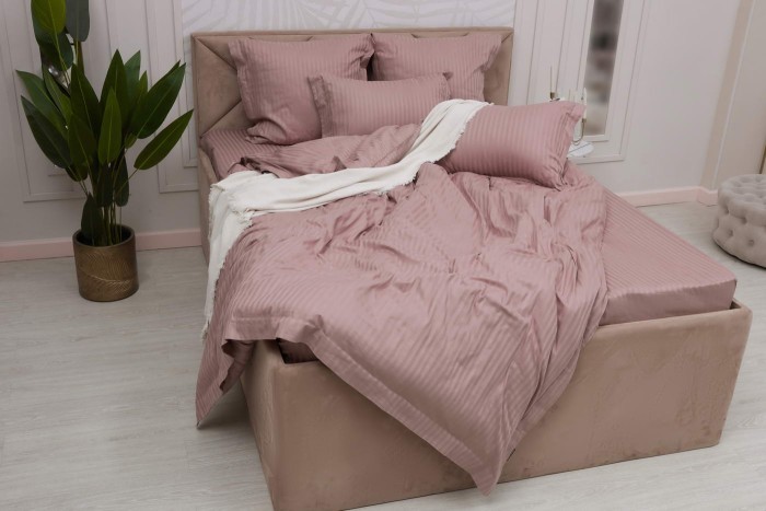 Моне (чайная роза) страйп сатин 7Е