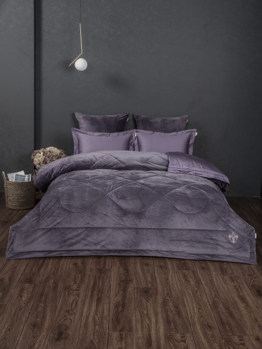 Комплекты для сна Lindor Premium (аметист платина) Cotton Семейный