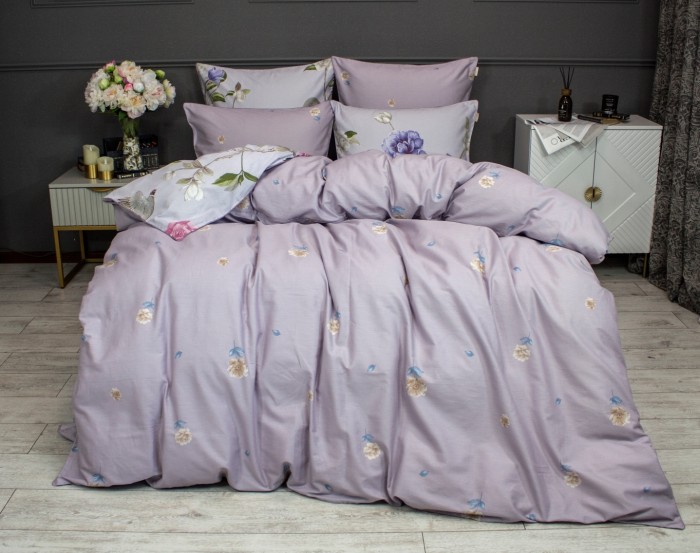Комплекты постельного белья  Зарина (пыльная роза) Евро