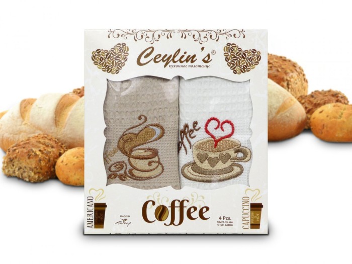 Набор кухонных полотенец Ceylin's Coffee (50x70 - 4 шт) 8054-02