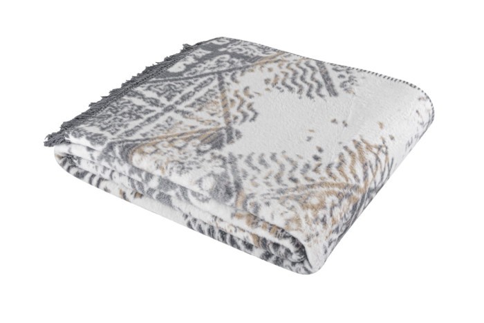 Плед Arya Хлопок Sandy Синий, Серый