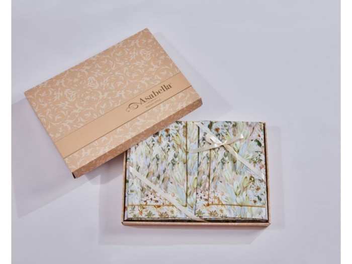 Постельное белье Asabella 2110-4S 1,5-спальный, египетский хлопок люкс-сатин