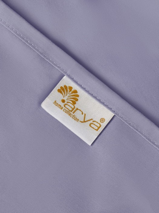 Постельное белье Arya из Oднотонного Сатина Семейный 160x220 Vip Лиловый