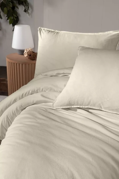 Постельное Белье Arya Natural Stone Washed 160x220 Бежевый