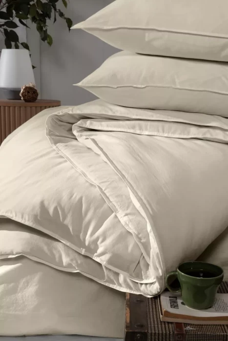 Постельное Белье Arya Natural Stone Washed 160x220 Бежевый