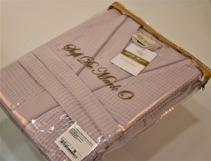 NEVA  XL (светло сирень) Халат вафельный кимоно