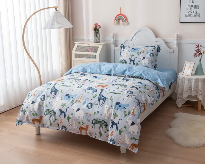 Саванна (синий) Комплект постельного белья Детский