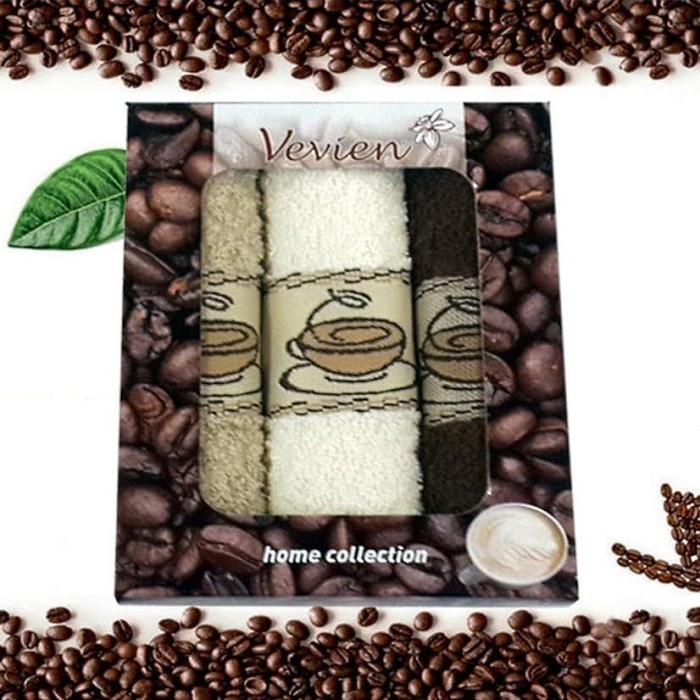 Набор полотенец Vevien Pol-65-1 Кофе