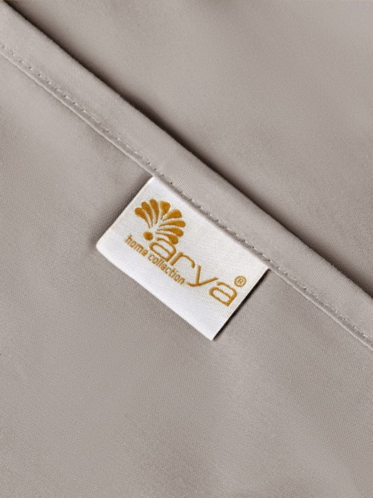 Постельное белье Arya из Oднотонного Сатина Семейный 160x220 Vip Светло-серый