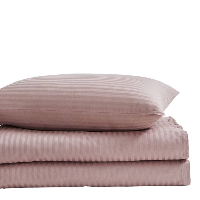 Пододеяльник Arya Полосатый Сатин 160X220 Otel Темно-бежевый