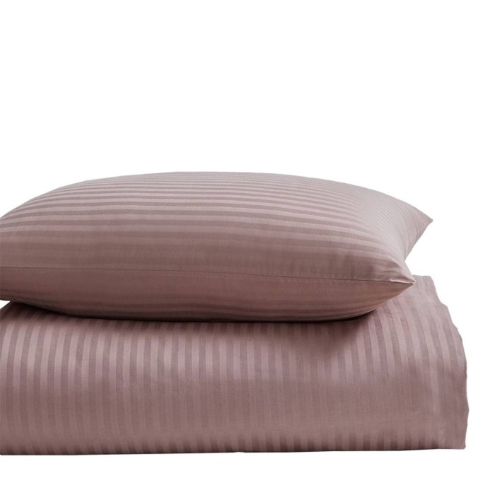 Пододеяльник Arya Полосатый Сатин 160X220 Otel Темно-бежевый