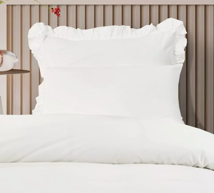 Постельное Белье Arya Natural Stone Washed из сатина 200x220 Valensiya Белый