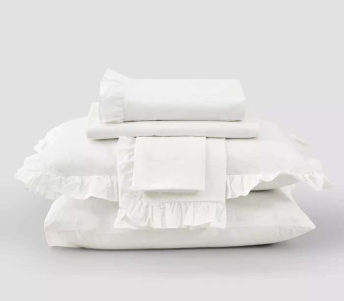 Постельное Белье Arya Natural Stone Washed из сатина 200x220 Valensiya Белый