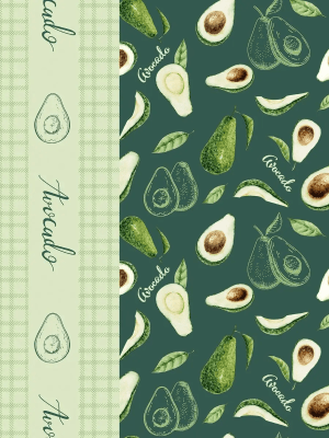 Набор Полотенец вафельных Спелый Авокадо 50x60 - 3шт в уп.