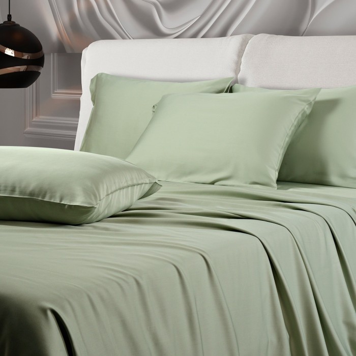 Простыня на резинке Sharmes "Bamboo", 160х200 (оливковый)