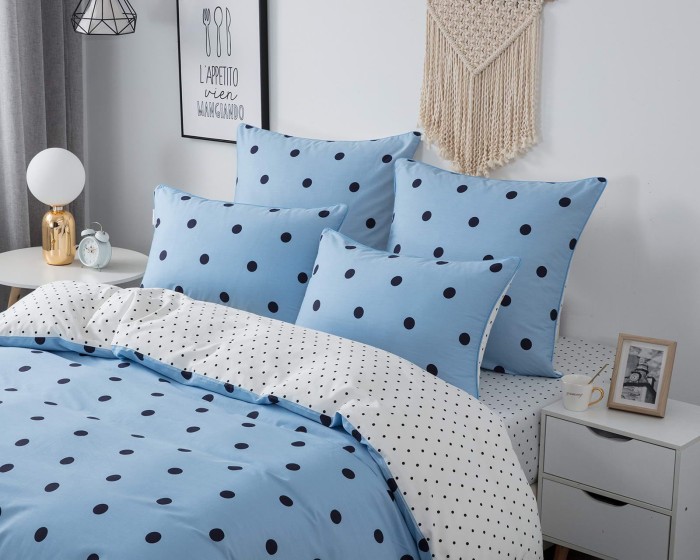 Росси (голубая) Комплект постельного белья сатин 7Е