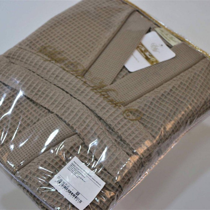 NEVA XL (кофе) Халат вафельный кимоно