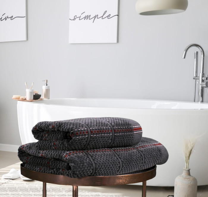 Полотенце велюровое Arya Aiden 50x90 Антрацит