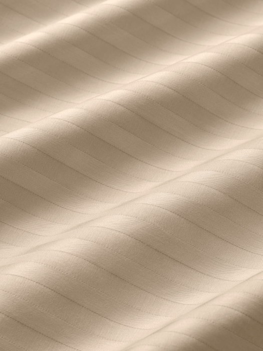 Постельное белье Arya Vip из Страйп Сатина 2 Сп. 200x220 Бежевый