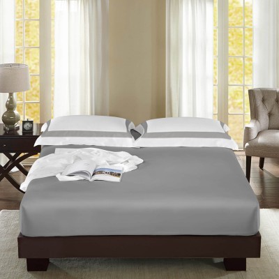 Простыня на резинке, 160х200 (серебристо-серый)