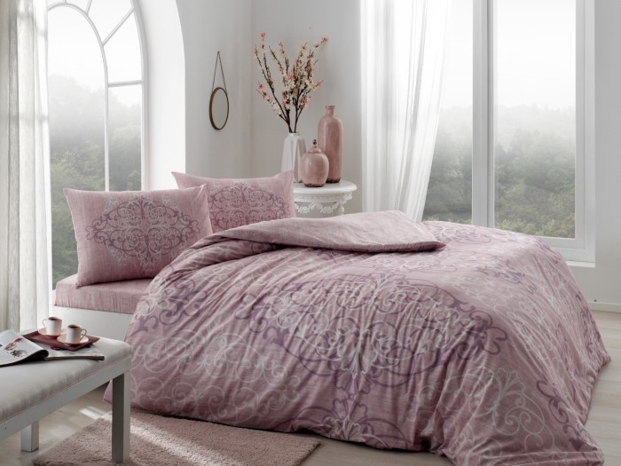 Постельное белье TAC RANFORCE LUNA полуторное лиловый