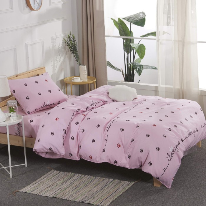 Лапки (розовые) Комплект постельного белья детский