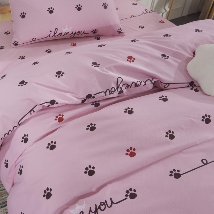 Лапки (розовые) Комплект постельного белья детский