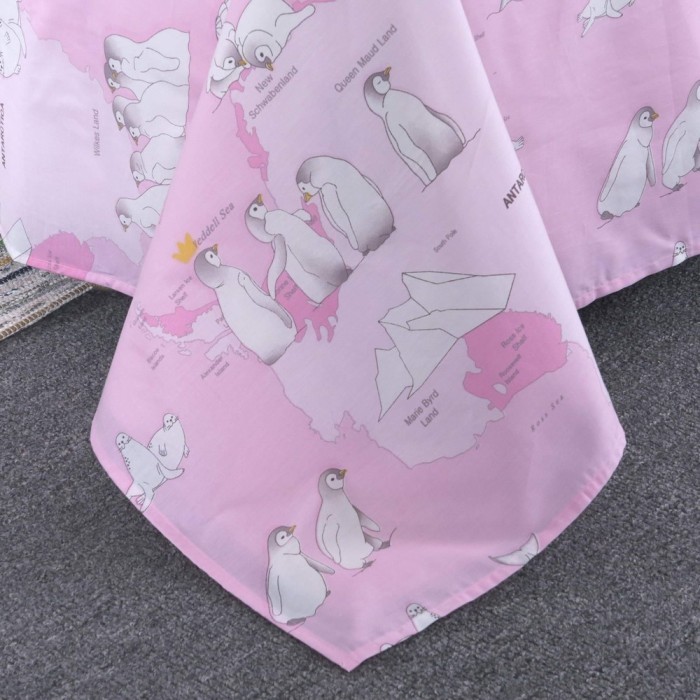 Пингвины (розовый) Комплект постельного белья детский