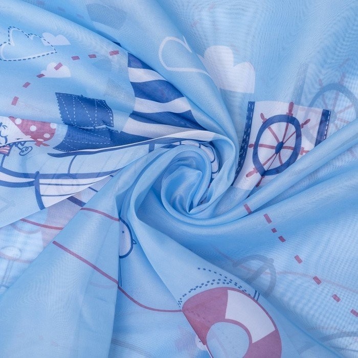 Тюль "Этель" 135х260 см У штурвала без утяжелителя, 100% п/э