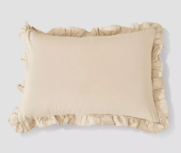 Постельное Белье Arya Natural Stone Washed из сатина 200x220 Valensiya Кремовый