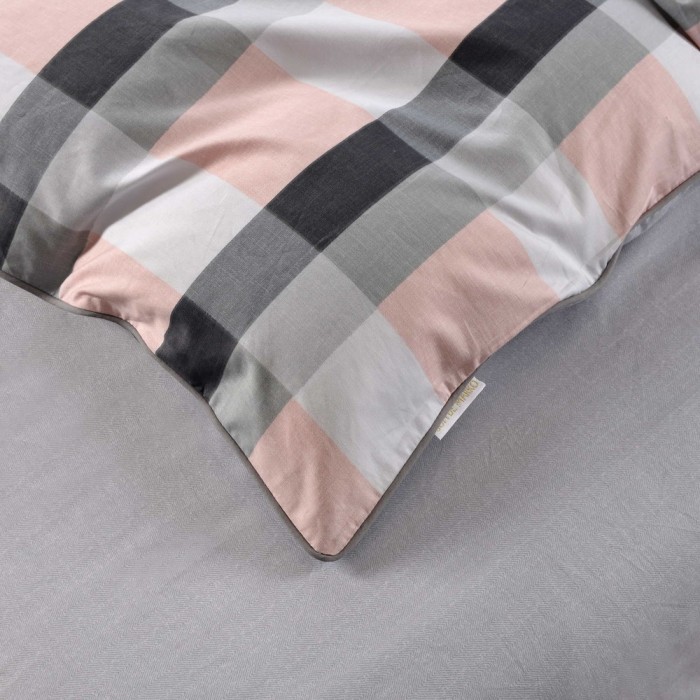 Джин (серый) Комплект постельного белья сатин Евро 4н