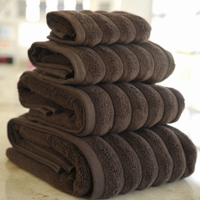 MICROLINE (коричневый) 50х90 Полотенце Микрокоттон